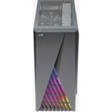 Aerocool Delta A-BK-v1, Tower-Gehäuse schwarz, Seitenteil aus Acryl