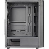 Aerocool Delta A-BK-v1, Tower-Gehäuse schwarz, Seitenteil aus Acryl