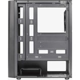 Aerocool Delta A-BK-v1, Tower-Gehäuse schwarz, Seitenteil aus Acryl