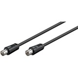 goobay RF-Stecker auf RF-Buchse, Kabel schwarz, 2,5 Meter