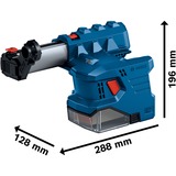 Bosch Akku-Staubabsaugung GDE 18V-12 Professional, Aufsatz blau, ohne Akku und Ladegerät