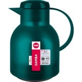 Emsa SAMBA Isolierkanne, 1 Liter türkis/transparent, QUICK PRESS Verschluss