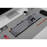 Keychron K5 Max, Gaming-Tastatur grau/orange, DE-Layout, Gateron Low Profile 2.0 Mechanical Red, Hot-Swap, Aluminiumrahmen, RGB