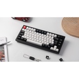 Keychron Q1 HE, Gaming-Tastatur schwarz/weiß, DE-Layout, Gateron Double-Rail Magnetic Nebula, Hot-Swap, Aluminiumrahmen, RGB