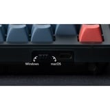 Keychron V5, Gaming-Tastatur schwarz/blaugrau, DE-Layout, Keychron K Pro Red, Hot-Swap, RGB