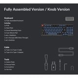 Keychron V5, Gaming-Tastatur schwarz/blaugrau, DE-Layout, Keychron K Pro Red, Hot-Swap, RGB