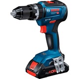 Bosch Akku-Schlagbohrschrauber GSB 18V-55 Professional, 18Volt blau/schwarz, 2x Li-Ionen Akku 2,0Ah, in L-BOXX