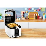 Tefal Fritteuse Super Uno FR3140 weiß/schwarz, 1.800 Watt, Ölbehälter 2,2 Liter, Timer