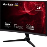 ViewSonic VX2418C, Gaming-Monitor 60 cm (24 Zoll), schwarz (matt), FullHD, VA, Curved, Free-Sync Premium, 165Hz Panel