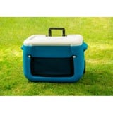 Coleman 50QT Poly-lite Wheeled Mesh Kühlbox blau/weiß