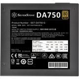 SilverStone SST-DA750-G 750W, PC-Netzteil schwarz, 4x PCIe, Kabel-Management, 750 Watt