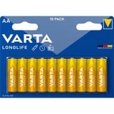 VARTA Longlife, Batterie 10 Stück, AA