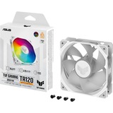 ASUS TUF GAMING TR120 ARGB, Gehäuselüfter weiß/transparent, Reverse Blade, 120 mm