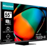 Hisense 55U8KQ, LED-Fernseher 139 cm (55 Zoll), schwarz/anthrazit, UltraHD/4K, Triple Tuner, HDR10, WLAN, LAN, Bluetooth. Free-Sync, 120Hz Panel