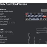 Keychron V4, Gaming-Tastatur schwarz/blaugrau, DE-Layout, Keychron K Pro Brown, Hot-Swap, RGB