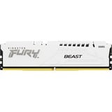 Kingston FURY DIMM 16 GB DDR5-6000, Arbeitsspeicher weiß, KF560C30BW-16, Fury Beast, INTEL XMP