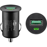 goobay Quick Charge USB Auto Schnellladegerät schwarz, mit QC 3.0