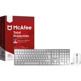 CHERRY DW 9100 SLIM + McAfee Bundle, Desktop-Set weiß/silber, DE-Layout, Cherry SX-Scherentechnologie