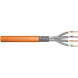 Digitus Professional Cat7 S/FTP Verlegekabel simplex, Dca orange, 250 Meter Trommel