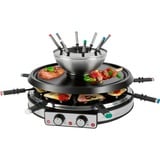 ProfiCook  2in1 Raclette Grill & Fondueset PC RG/FD 1245 schwarz/silber