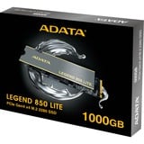 ADATA LEGEND 850 LITE 1 TB, SSD dunkelgrau/gold, PCIe 4.0 x4, NVMe 1.4, M.2 2280