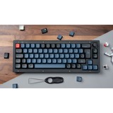 Keychron V2, Gaming-Tastatur schwarz/blaugrau, DE-Layout, Keychron K Pro Brown, Hot-Swap, RGB