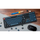 Keychron V6, Gaming-Tastatur schwarz/blaugrau, DE-Layout, Keychron K Pro Red, Hot-Swap, RGB