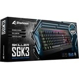 Sharkoon SKILLER SGK3, Gaming-Tastatur schwarz, DE-Layout, Kailh Blue