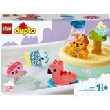 LEGO 10966 DUPLO Badewannenspaß: Schwimmende Tierinsel, Konstruktionsspielzeug 