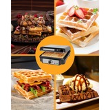 ProfiCook Waffelautomat PC-WA 1241, Waffeleisen schwarz/edelstahl, 1.200 Watt