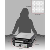 ProfiCook Waffelautomat PC-WA 1241, Waffeleisen schwarz/edelstahl, 1.200 Watt