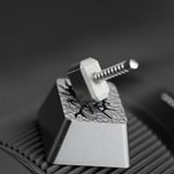 Keychron Hammer Aluminum Alloy Artisan Keycap, Tastenkappe schwarz/silber