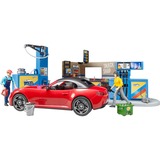 bruder bworld Tankstelle mit Waschplatz, Spielfigur 