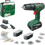 Bosch Akku-Schlagbohrschrauber EasyImpact 18V-40 + SystemBox grün/schwarz, Li-Ionen Akku 1,5Ah, POWER FOR ALL ALLIANCE