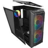 Cooler Master HAF 500 Black, Tower-Gehäuse schwarz, Tempered Glass