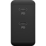 goobay USB-C Dual-Schnellladegerät 36 Watt, PD schwarz, 2x USB-C, Power Delivery