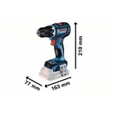 Bosch Akku-Bohrschrauber GSR 18V-90 C Professional, 18Volt blau/schwarz, 2x Li-Ion Akku ProCORE18V 4,0Ah, Bluetooth Modul, in L-BOXX