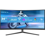 Philips Evnia 34M2C6500, Gaming-Monitor 86.36 cm (34 Zoll), anthrazit, OLED, HDMI, DisplayPort, HDR, Curved, Ambiglow, 175Hz Panel