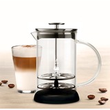 Bialetti Cappuccinatore aus Glas, Milchaufschäumer schwarz/transparent