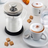 Bialetti Cappuccinatore aus Glas, Milchaufschäumer schwarz/transparent