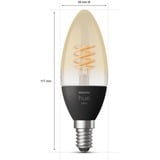 Philips Hue White E14, LED-Lampe ersetzt 28 Watt, Filament