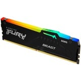 Kingston FURY DIMM 16 GB DDR5-6400, Arbeitsspeicher schwarz, KF564C32BBA-16, FURY Beast RGB, INTEL XMP