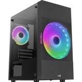 Aerocool Atomic Lite-G-BK-v1, Tower-Gehäuse schwarz, Tempered Glass