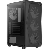 Aerocool Falcon G-BK-v2, Tower-Gehäuse schwarz, Tempered Glass