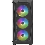 Aerocool Falcon G-BK-v2, Tower-Gehäuse schwarz, Tempered Glass