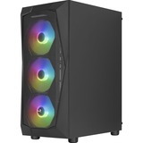 Aerocool Falcon G-BK-v2, Tower-Gehäuse schwarz, Tempered Glass