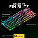 SteelSeries Apex 9 TKL, Gaming-Tastatur schwarz, DE-Layout, SteelSeries OptiPoint