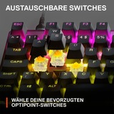 SteelSeries Apex 9 TKL, Gaming-Tastatur schwarz, DE-Layout, SteelSeries OptiPoint