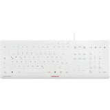 CHERRY STREAM PROTECT KEYBOARD, Tastatur weiß, DE-Layout, Cherry SX-Scherentechnologie