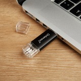 Intenso Twist Line 64 GB, USB-Stick anthrazit/transparent, USB-A 3.2 Gen 1, USB-C 3.2 Gen 1